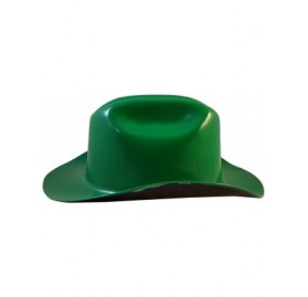 Cowboy Hats Western Cowboy Hard Hat with Ratchet Suspension (Dark Green) - Dark Green - CA189QK3XHU $31.88