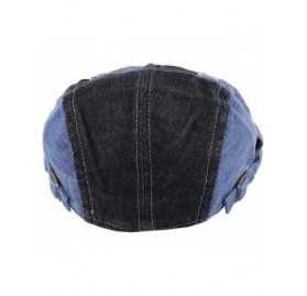 Newsboy Caps Thick Stitched Denim Newsboy Ivy Hat - Denim Blue18 - CO12ID7KDYB $12.85