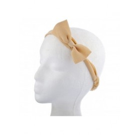 Headbands Peach Grey and Pink Chiffon Bow Headwrap Headband Set 3pcs - Peach Grey Ivory - CA12NS3OM7U $11.60
