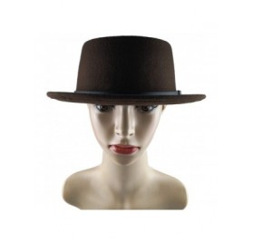 Fedoras Pork Pie Hat 100% Wool Felt Women's/Men's Porkpie Breaking Bad Hats Flat Top Women/Men Fedora - Coffee - C3193WDX42W ...
