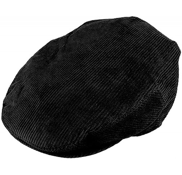 Newsboy Caps Corduroy Ivy Cap - Black - CS1147SKMYR $44.57