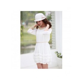 Sun Hats Women's Foldable Floral Bucket Hat Rolled Brim with Bowknot - Creamy White - C7182RXHXZN $15.75