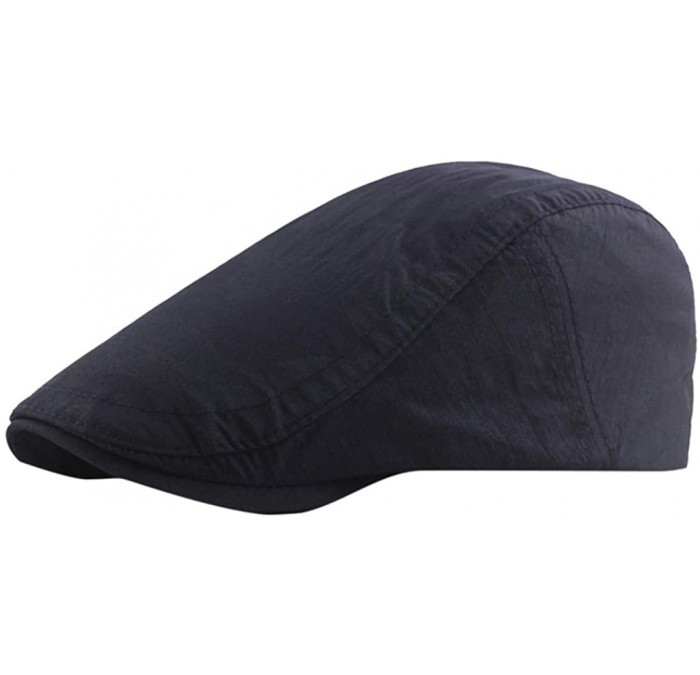 Newsboy Caps Breathable Hat Waterproof Quick Drying Newspaper - Blue - C818WIOZSTG $19.56