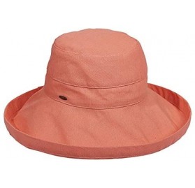 Sun Hats Women's Cotton Hat with Inner Drawstring and Upf 50+ Rating - Grapefruit - CZ11S70WTSN $24.03