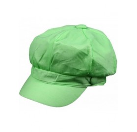 Newsboy Caps Classic Bright Neon Colors Newsboy Style Light Hat 700HC - Neon Green - CW11C01K06D $12.35
