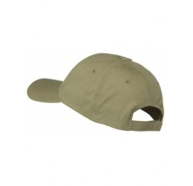 Baseball Caps New Big Size Deluxe Cotton Cap - Khaki - CO116S2TPGB $12.67