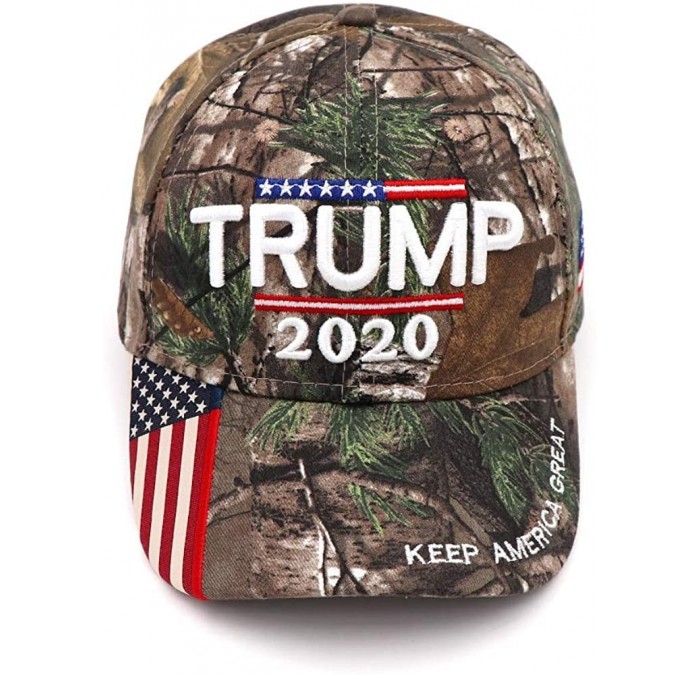 Baseball Caps Keep America Great Hat Donald Trump President 2020 Slogan with USA Flag Cap Adjustable Baseball Cap - C418U5ZY9...