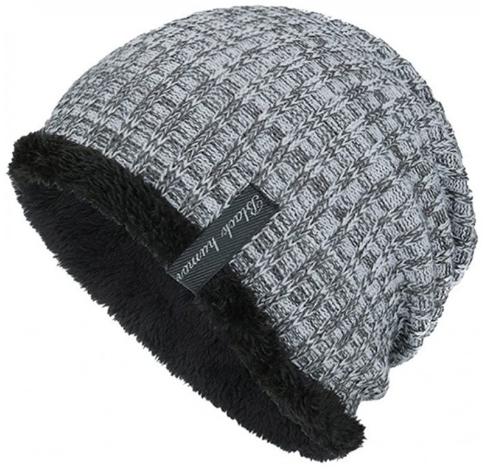 Skullies & Beanies Fashion Unisex Knit Cap Hedging Head Hat Beanie Cap Warm Outdoor Hat - X-gray - CL18NZTILKY $8.44