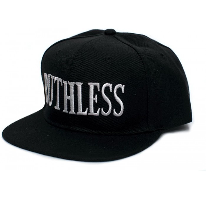 Baseball Caps Ruthless Records Embroidered Vintage 90's Adult One Size Flat Bill Hat Cap Black - CC18779DGRT $14.87