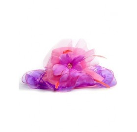 Sun Hats Women's Organza Kentucky Derby Tea Party Hat - Design 1 - Light Pink - C818T8ZCHMI $13.80