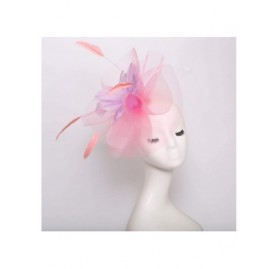 Sun Hats Women's Organza Kentucky Derby Tea Party Hat - Design 1 - Light Pink - C818T8ZCHMI $13.80