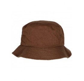 Bucket Hats Bucket Hats for Women- Cotton Packable Plain Cap- Travel Outdoor - Brown - CW182AUH3RT $10.89