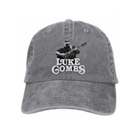 Baseball Caps Luke Combs Denim Hat Fashion Can Adjust Denim Cap Baseball Cap Unisex - Gray - CE18W0YDR2L $21.84