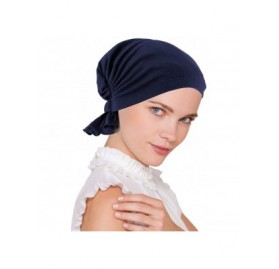 Skullies & Beanies The Abbey Cap in Cotton Knit Chemo Caps Cancer Hats for Women - 04- Navy Blue (Cotton Knit) - C311K4HM4HD ...