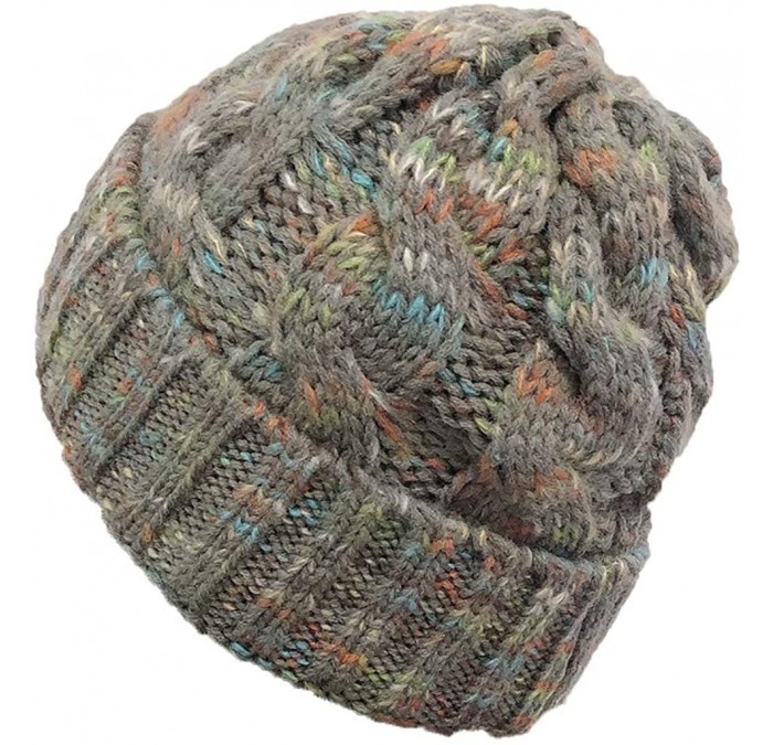 Skullies & Beanies New Women Keep Warm Winter Casual Knitted Hat Wool Hemming Hat Ski Hat - Gray3 - CS1932MAQL0 $9.23