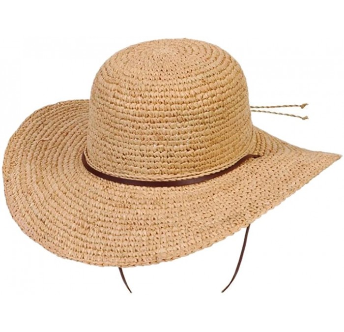 Sun Hats Conner Hats Women's Tuscany Wide Brim Summer Straw Hat- Natural- One Size - C71162VI1A3 $98.50