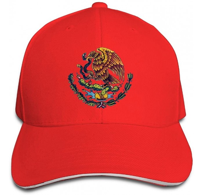 Skullies & Beanies Mexican Flag Unisex Fashion Adjustable Sandwich Baseball Cap/Hat Navy - Red - C8186HMC0UC $11.93
