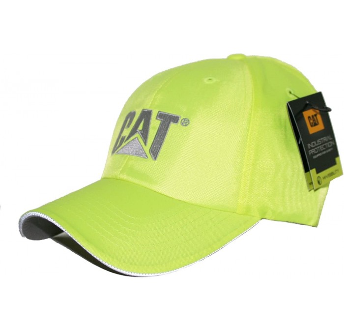 Baseball Caps CAT Hi-Vis Safety Yellow Workwear Trademark Cap - CC11M3WE94N $46.27