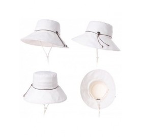 Sun Hats UV50 Foldable Sunhat Women Ponytail Hole Safari Beach Fishing Bucket Hat 55-61CM - 99024_beige - CJ18COQRM6N $16.64