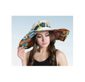Sun Hats Packable Reversible Large Brim Floppy Sun Hat UPF 50 Sun Protection Travel Beach Hat - Beige - CF12JMVG9FJ $21.60