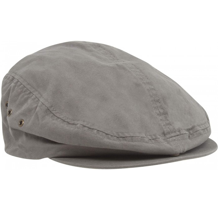 Skullies & Beanies Ivy Washed Canvas Newsboy Hat Cap - Grey - C7128W8Z5K3 $11.07