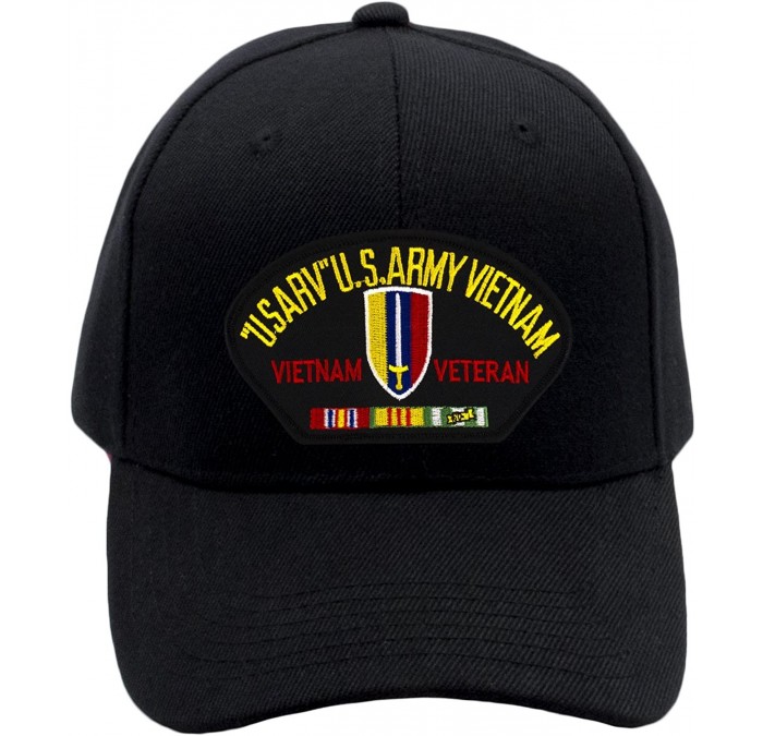 Baseball Caps USARV - US Army Vietnam Veteran Hat/Ballcap Adjustable One Size Fits Most - Black - C418RQY2OO2 $21.01