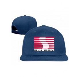 Baseball Caps Mens Saleen Logo A Flat-Brim Cap Adjustable Freestyle Hats - Navy - CB18WLQOCLC $10.56