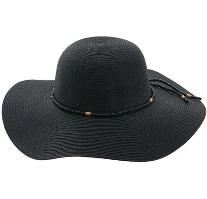 Sun Hats Women's Toyo Braid Floppy Hat - Black - C91217YFPR7 $14.82