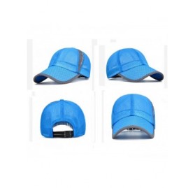 Sun Hats Unisex Summer Baseball Hat Sun Cap Lightweight Mesh Quick Dry Hats Adjustable Cap Cooling Sports Caps - Blue - CU18D...