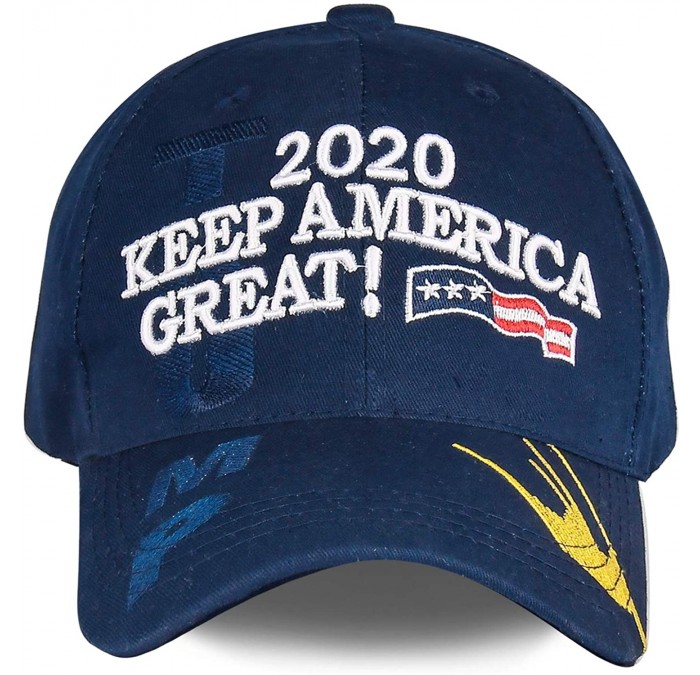 Baseball Caps Donald Trump 2020 Hat Keep America Great Embroidered MAGA USA Adjustable Baseball Cap - H-3-navy Blue - CS18T3Q...