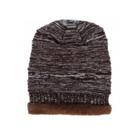 Skullies & Beanies Beanies Hat Fleece Lined Thick Slouchy Stretch Knitted Warmer Winter Skull Cap Unisex Women Men - Coffee -...