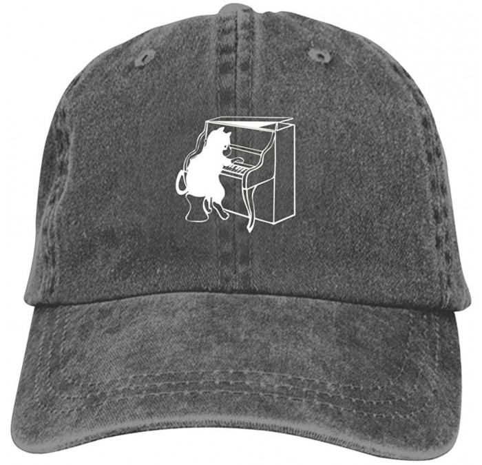 Baseball Caps Funny Funny Animal Playing The Piano Adult Neutral Baseball Dyed Washed Cowboy Hat Sunscreen Cowboy Father Hat ...