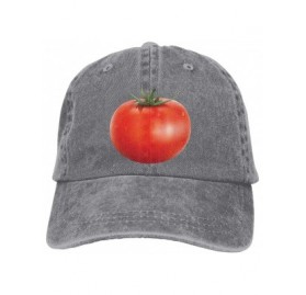 Skullies & Beanies Unisex Adult Denim Caps Tomato Funny Logo Vintage Adjustable Cowboy Baseball Cap - Gray - CH18OTU9ATZ $17.55