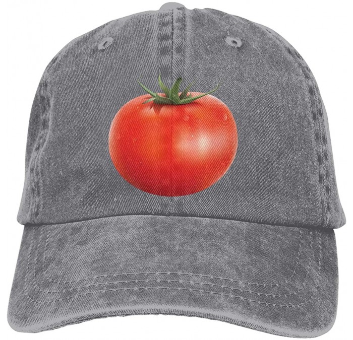 Skullies & Beanies Unisex Adult Denim Caps Tomato Funny Logo Vintage Adjustable Cowboy Baseball Cap - Gray - CH18OTU9ATZ $30.42