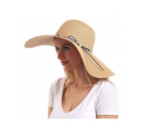 Sun Hats Womens Beach Sun Straw Hat- Floppy Beach hat & Wide Brim Braided Sun Hat - UPF 50+ Maximum Sun Protection - C9194K6Z...