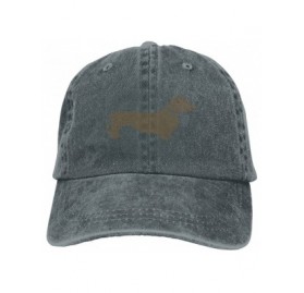 Skullies & Beanies Denim Baseball Cap Long Haired Dachshund Summer Hat Adjustable Cotton Sport Caps - Asphalt - CA18EC9EWGQ $...
