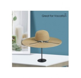Sun Hats Womens Beach Sun Straw Hat- Floppy Beach hat & Wide Brim Braided Sun Hat - UPF 50+ Maximum Sun Protection - C9194K6Z...