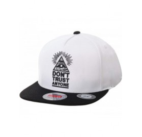 Baseball Caps Snapback Hat Illuminati Patch Hip Hop Baseball Cap AL2390 - White - C912JHRVT5N $21.77