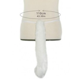 Headbands Party Cosplay Costume Fox Ears Faux Fur Hair Hoop Headband + Tail Set - C1 Polyester Set(grey White) - CB18UY23YIL ...