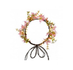 Headbands Adjustable Flower Crown Festivals Headbands Garland Girls Hair Wreath - B1pink - CJ18QZ8UE33 $9.24