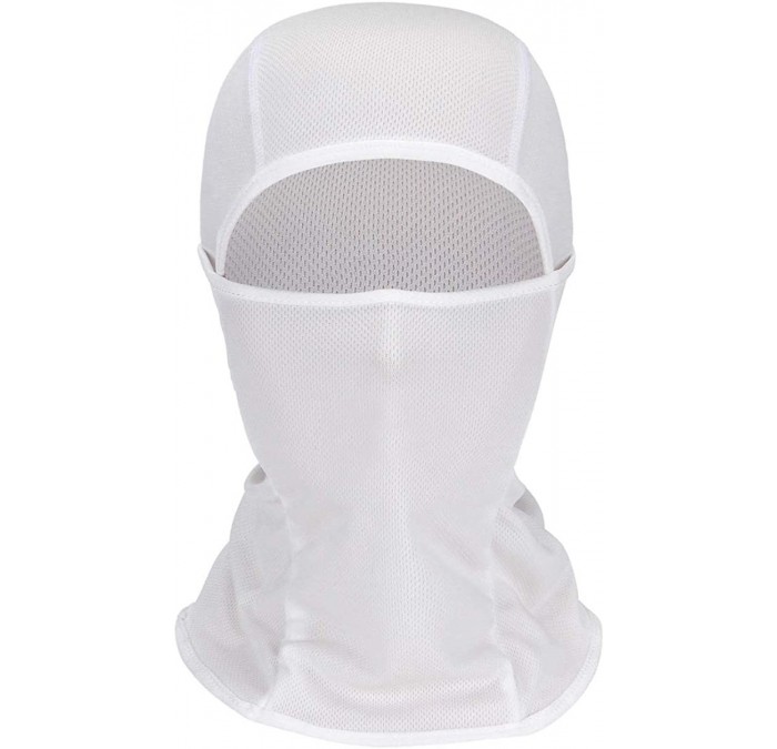 Balaclavas Balaclava Face Mask Men Summer Dust Uv Sun Breathable Mask for Hot Weather Women Outdoors Sports Scarf - White - C...