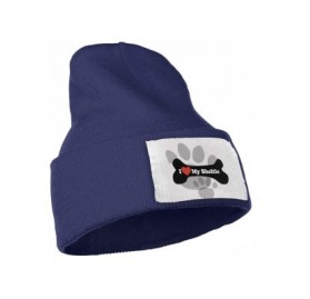 Skullies & Beanies Women & Men I Love My Sheltie Dog Paw Print Winter Warm Beanie Hats Stretch Skull Ski Knit Hat Cap - Navy ...