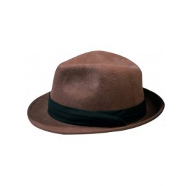 Fedoras Wool Fedora Hats for Men Trilby Gatsby Hat Felt Manhattan Women Outfit Decorations - Khaki - CB18I0QI890 $27.55