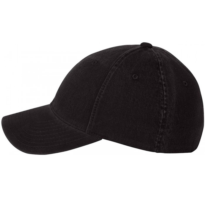 Baseball Caps Men's Garment-Washed 6 Panel Cotton Cap - Black - CI12GNRLH61 $13.01
