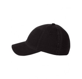 Baseball Caps Men's Garment-Washed 6 Panel Cotton Cap - Black - CI12GNRLH61 $13.01