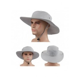 Sun Hats Wide Brim Cowboy Hat Unisex Foldeable Cap Sun Block UPF50+ Golf Fishing Hiking- Camping - A Light Gray - CW12L20TGUD...