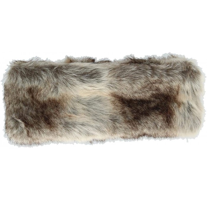 Headbands Women's Faux Fur Headband with Fleece Lining - Wolf - CE18IXA6UZ2 $24.64