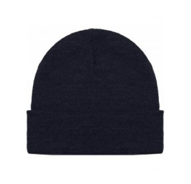 Skullies & Beanies Merino Wool Beanie Hat -Soft Winter and Activewear Watch Cap - Dark Navy - CA187OAGYQ7 $12.71