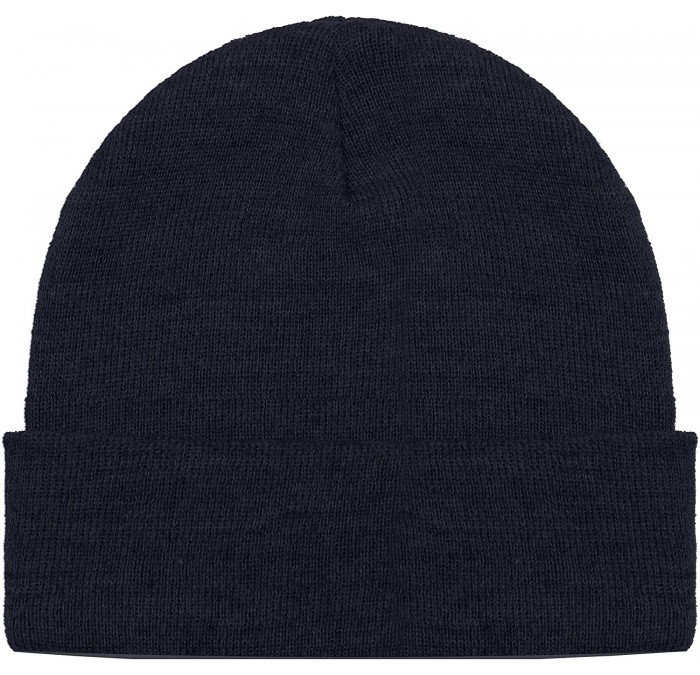 Skullies & Beanies Merino Wool Beanie Hat -Soft Winter and Activewear Watch Cap - Dark Navy - CA187OAGYQ7 $28.76