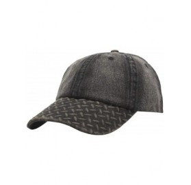 Baseball Caps Vintage Washed Cotton Adjustable Dad Hat Baseball Cap - Diamond Denim Black - CX192N2ZL3X $18.76